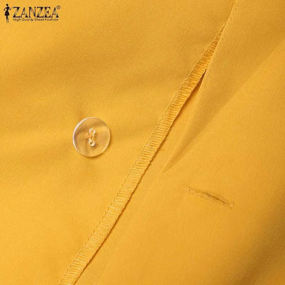 BS- Sublime femmes mode 2 pièces Blazer costumes cranté revers à manches longues Blazer pantalon ensembles élégant bureau dame solide 2 pièces tenues