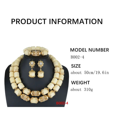 Ensemble de bijoux de mariée en corail artificiel, ensemble de colliers de perles africaines et nigérianes