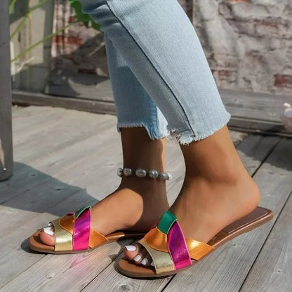 Nouveau créateur d'été femmes couleur unie pantoufles De mode Zapatos De Mujer chaussures pour femmes pantoufles femmes pantoufles femmes chaussures