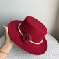 Chapeau Fedora de Style français pour femmes, chapeau en feutre à bord large de 10CM, Derby d'hiver et d'automne, chapeaux de Jazz de mariage