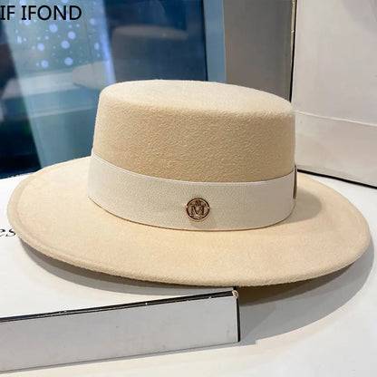 Fedora chapeaux pour femmes mode élégant melon robe casquettes Panama église mariage ruban bande chapeau hommes feutre Jazz chapeau