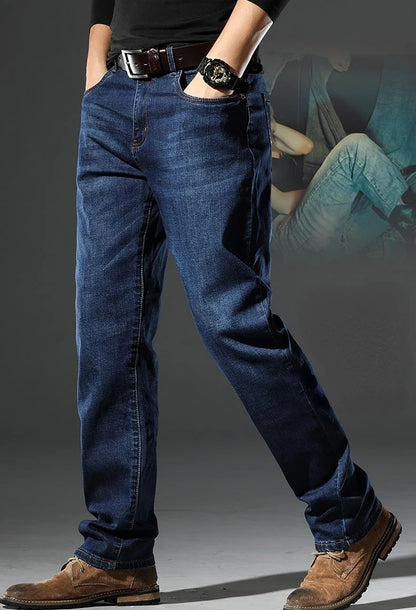 Jeans droits baggy pour hommes, pantalons de cow-boy classiques, jjdenim régulier, tuyau serré élastique, décontracté, taille basse, empilé goth xs