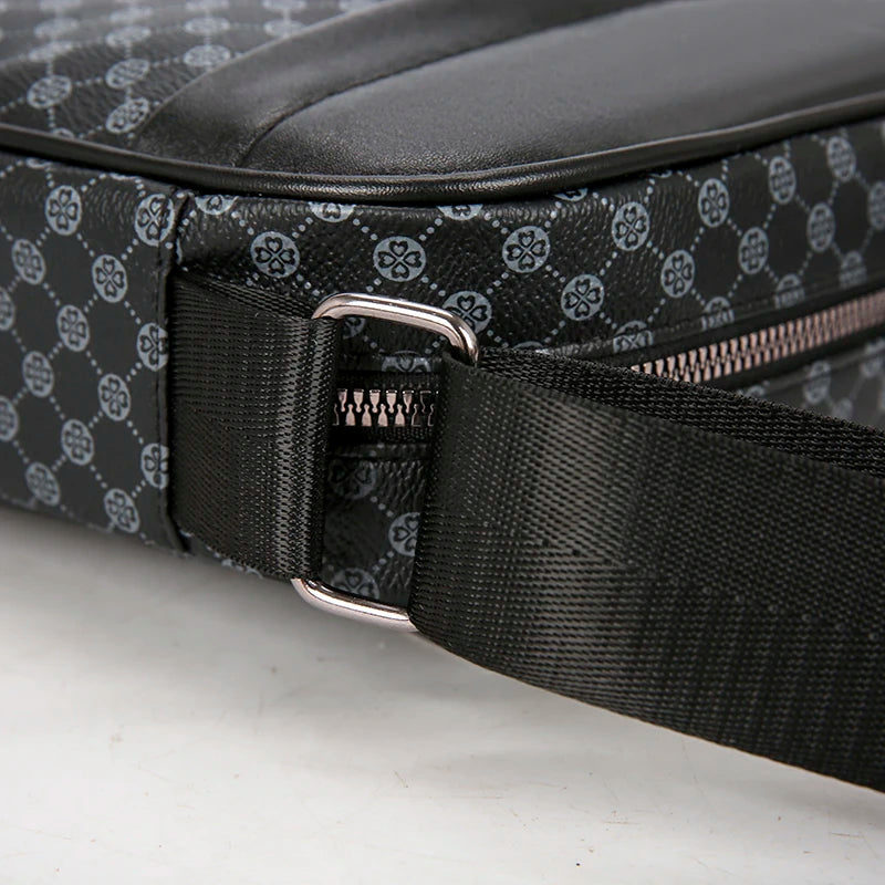 Sacs à bandoulière d'affaires légers et décontractés pour hommes, sacoche en cuir PU, sacs à bandoulière confortables à large sangle de styliste