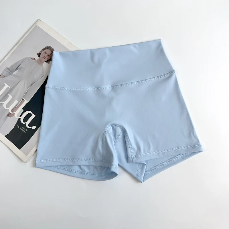 Short de motard de sport pour femmes, sensation nue, taille haute, Yoga, Push Up, Leggings de Fitness, contrôle du ventre, Slim