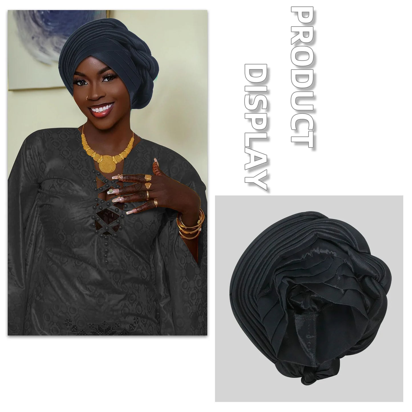 Mode africaine musulmane Turban casquette femmes Autogele couvre-chef dame bandeau Nigeria mariage couvre-chef Turbante Mujer 2025