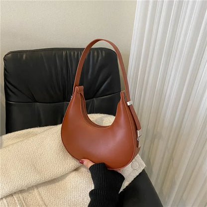 BS - Sac à bandoulière Hobo en cuir PU pour femmes, Design de luxe, petite pochette, sac à main sous les bras, fourre-tout de voyage
