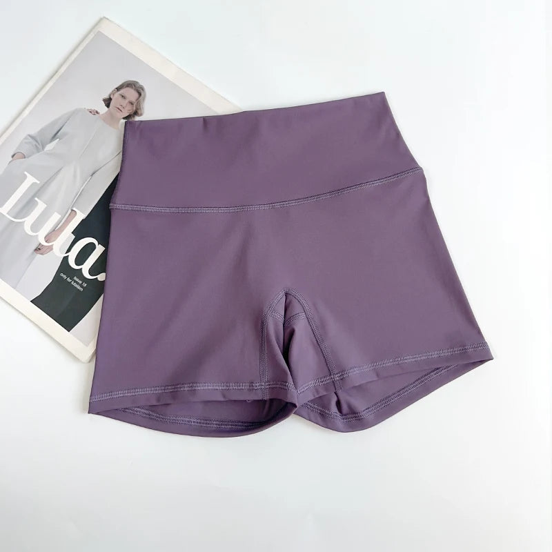 Short de motard de sport pour femmes, sensation nue, taille haute, Yoga, Push Up, Leggings de Fitness, contrôle du ventre, Slim