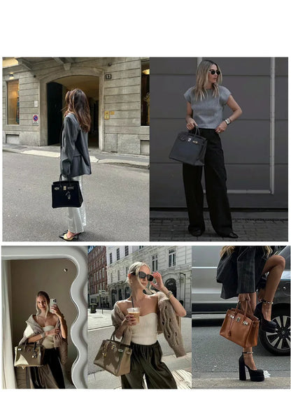 Sac messager à bandoulière de couleur unie, tendance, Design minimaliste, pour les déplacements, grande capacité