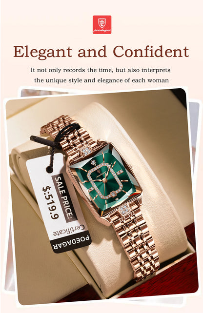 POEDAGAR montre de luxe pour femme calendrier étanche haute qualité dames montre en acier inoxydable Quartz femmes montres élégant + boîte