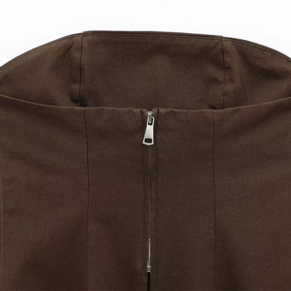 TRAF femmes jean marron taille haute poche Vintage Baggy jean femme pantalons longs décontractés printemps pantalon Streetwear été 2025