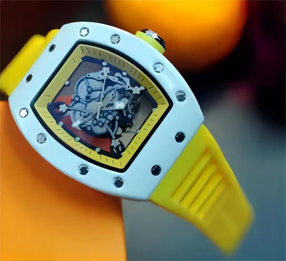 Montre-bracelet à Quartz de luxe pour hommes, nouvelle tendance de la mode, automatique, étanche, lumineuse, transparente, 2025