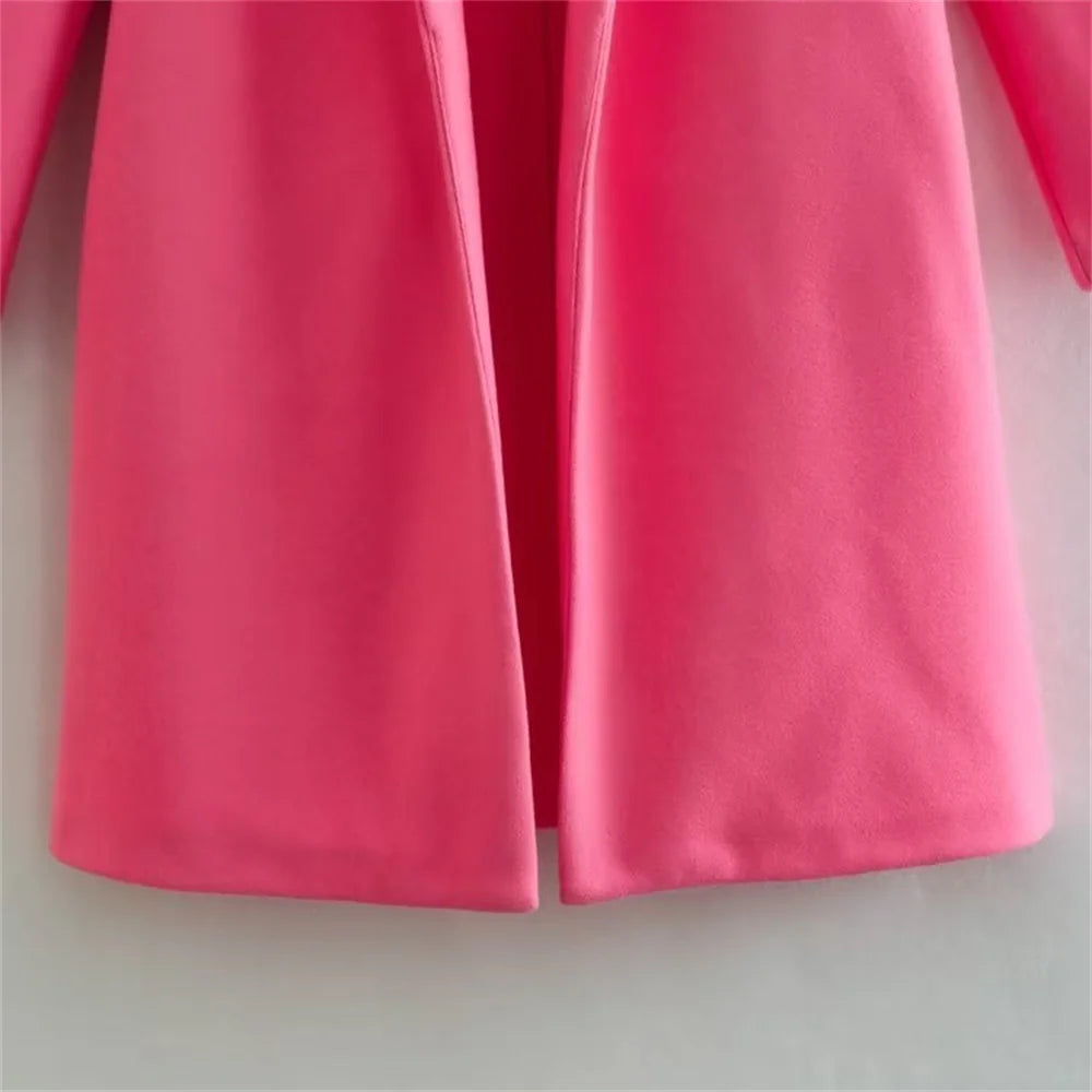 UNIZERA2023-Manteau mi-long pour femme, col trempé, col rabattable, manteau Open Smile, polyvalent, nouveau, automne et hiver