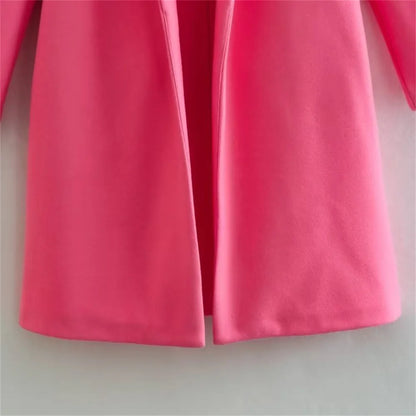 UNIZERA2023-Manteau mi-long pour femme, col trempé, col rabattable, manteau Open Smile, polyvalent, nouveau, automne et hiver