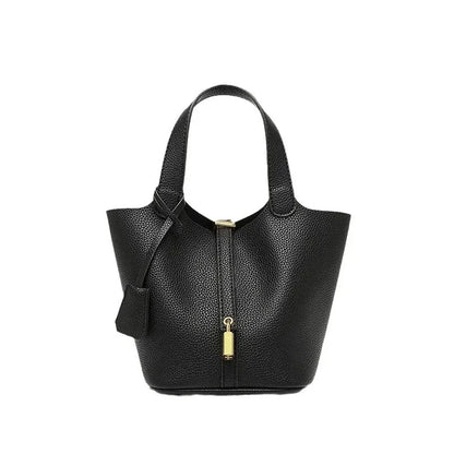 Nouveau 2025 sac seau en cuir pour femmes panier de légumes sac à main maman sac de mariage sac à bandoulière en polyuréthane souple avec poche Mobile