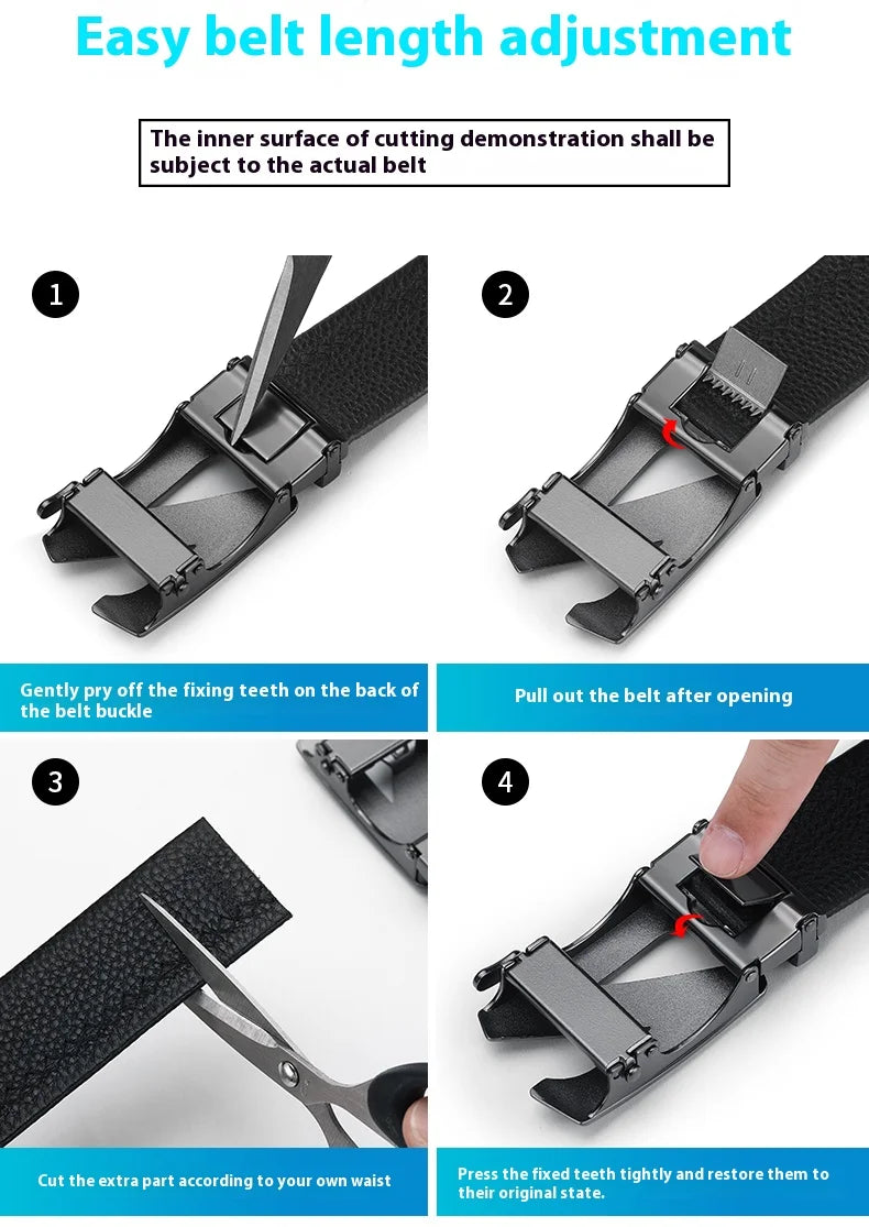 OYIFAN hommes ceinture en cuir véritable ceinture pour hommes ceintures automatiques ceinture réglable ceintures d'affaires