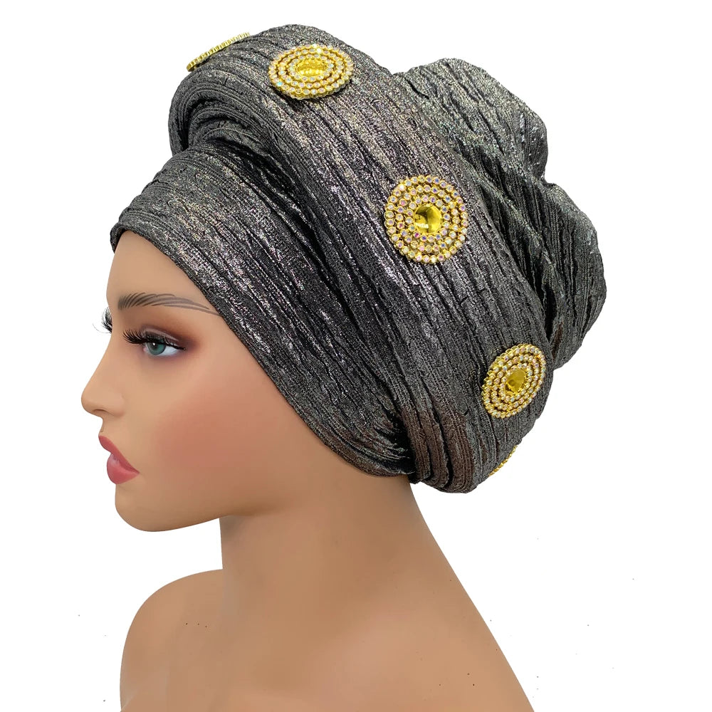 Mode africain Turban casquette femmes Autogele couvre-chef dame bandeau Nigeria mariage couvre-chef Turbante Mujer