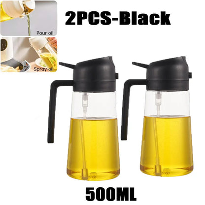 200/300/500ml bouteille de pulvérisation d'huile BBQ cuisson pulvérisateur d'huile d'olive cuisine cuisson huile Spray bouteille vide bouteille de vinaigre brosse à huile