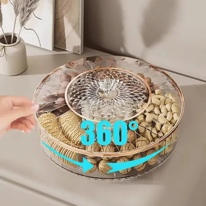 Boîte à snacks transparente multicouche, anti-poussière, acrylique, fruits secs, boîte de rangement pour bonbons et noix, salon moderne, conteneur solaire