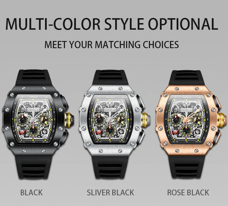 Montre Tonneau en Acier Inoxydable pour Homme, Horloge à Quartz, Étanche, Minuterie, Haute Qualité, Marque Célèbre, Mode Originale, Offre Spéciale