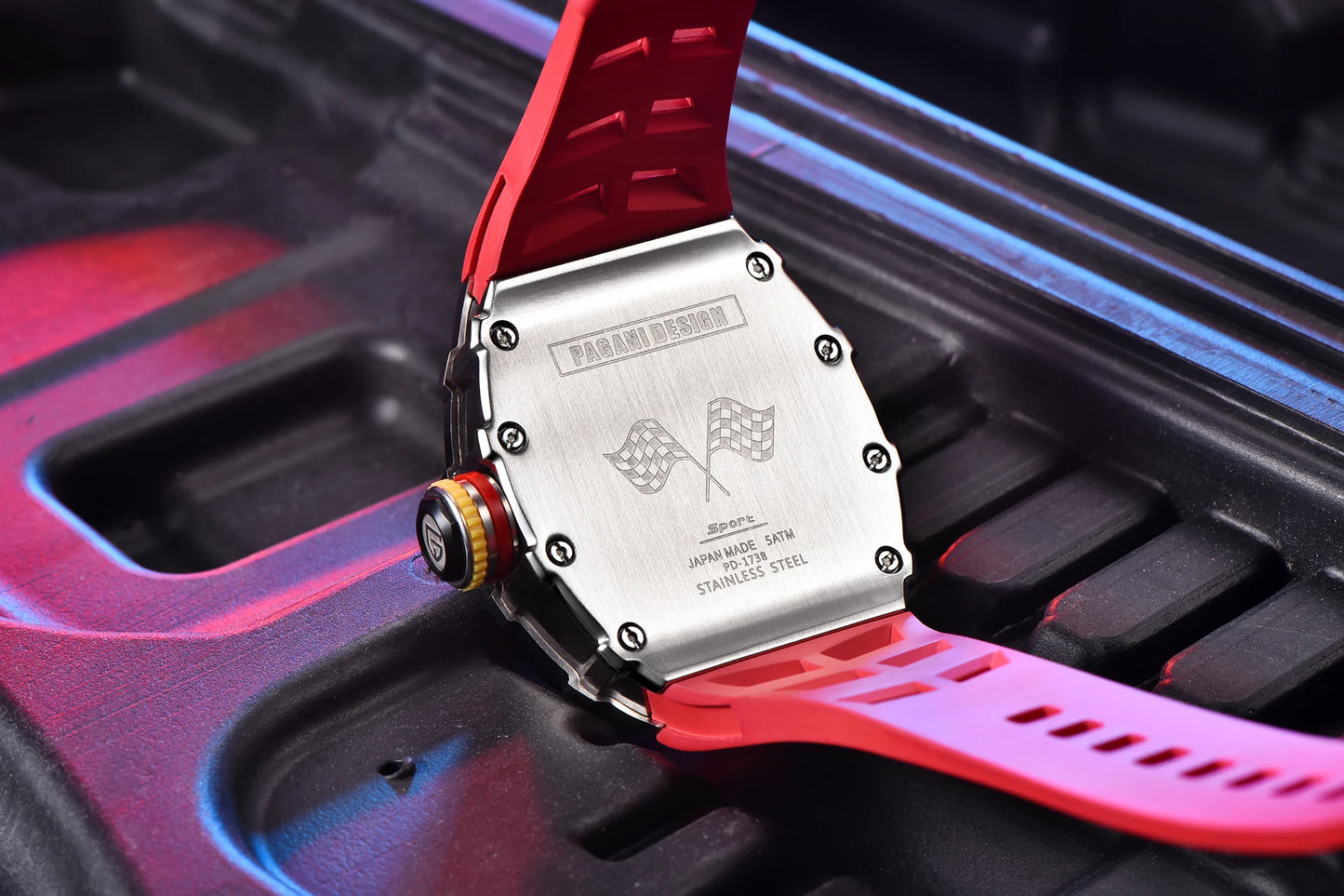 PAGANI UCO-Montre à Quartz pour Homme, Modules Movt VH65, Cadran Seton, 2024 m, Étanche, dehors, Rectangle, Verre Saphir, Nouveau, 100