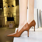 Escarpins à Talons Hauts Élégants pour Femme, Cuir Classique, Rétro, Jolie tu, Parker, Slip On, Marron, Noir, Bureau, ix, Chaussures Simples