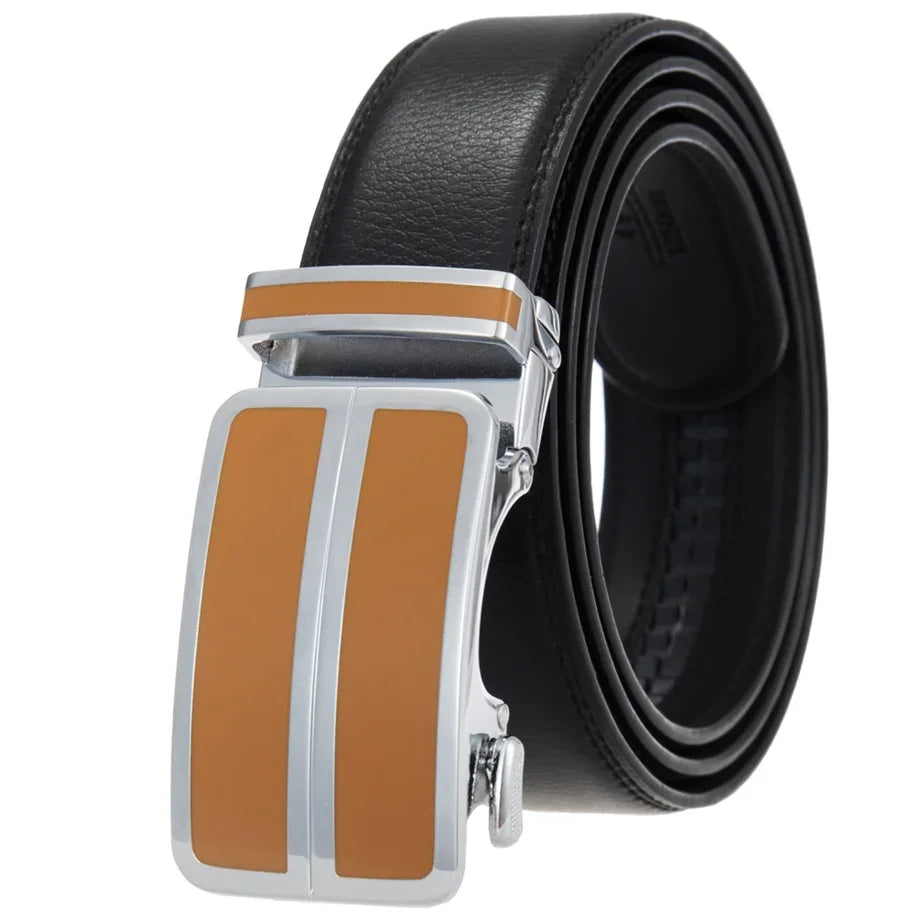 Plyesxale Black Khaki Blue Red White Leather Belt For Men Good Quality Mens Belts Luxury Automatic Buckle Waist Strap Male B1049