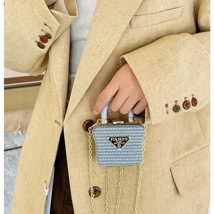 Nouveau mini sac décoratif à bandoulière avec bandoulière en chaîne, sac à main rouge luxueux, petit sac rétro