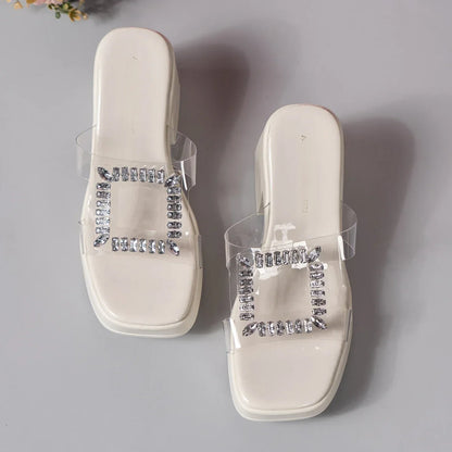 Sandales Escarpins Transparentes à Talons Hauts pour Femme, Chaussures d'Été en PVC, Nouveau Design, 2023