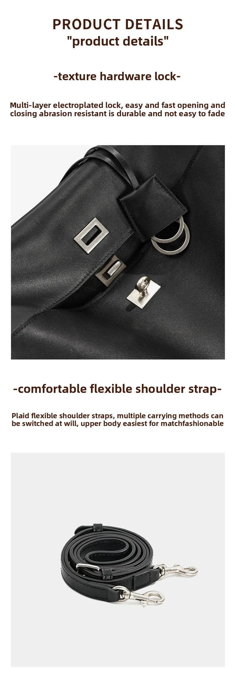 2025 Rodeo cuir grande capacité sac fourre-tout de banlieue sac à main à bandoulière unique sac à bandoulière sous les bras pour les déplacements élégants