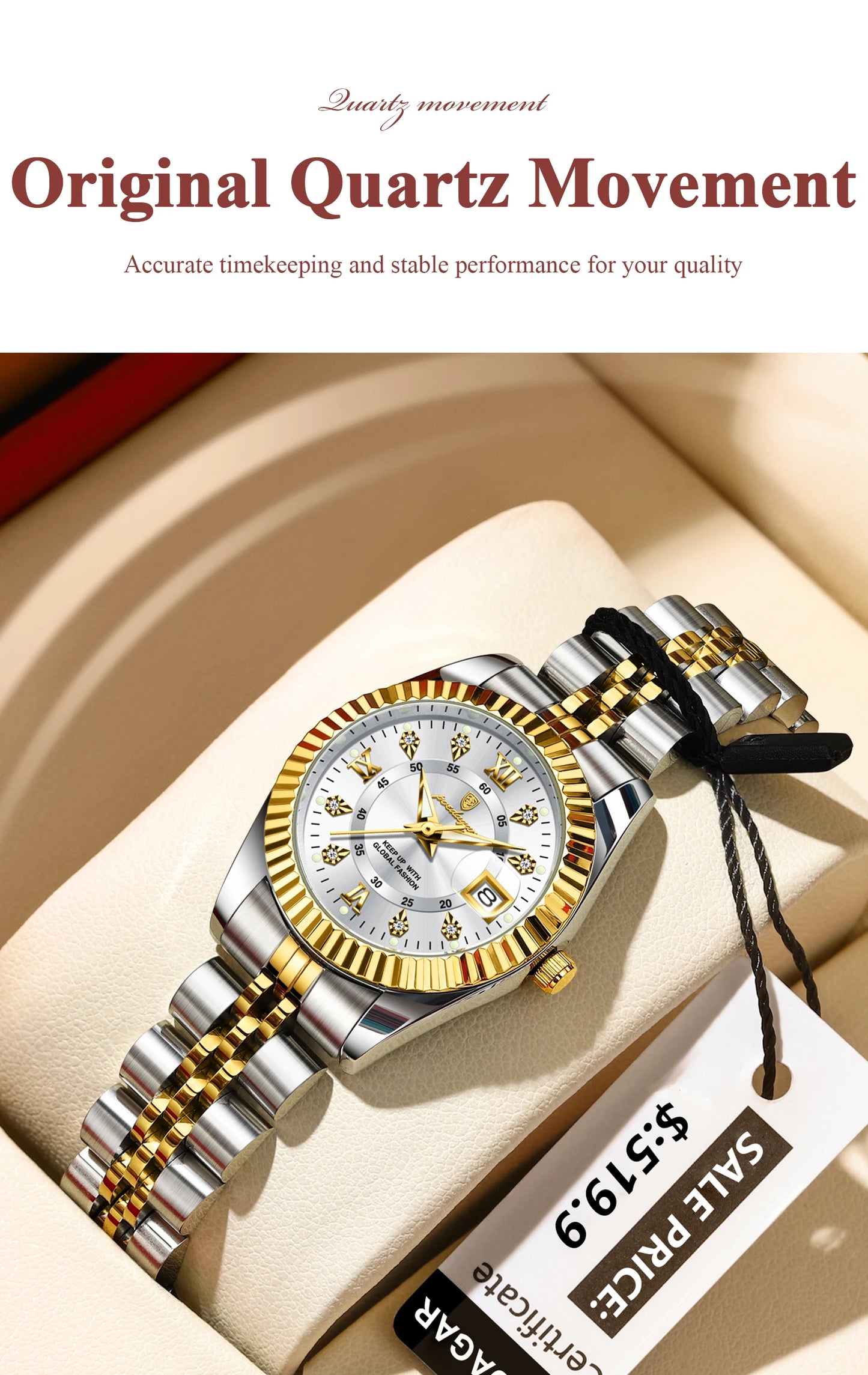 POEDAGAR montres de luxe pour femmes étanche lumineux Date dames montre-bracelet en acier inoxydable montre à Quartz élégante pour les femmes Reloj