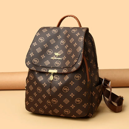 Sacs à Dos imprimés kangourou classiques Sac à Dos en Cuir Pu pour femmes Sac d'école à bandoulière pour mère Sacs à Dos Sac de transport A Dos