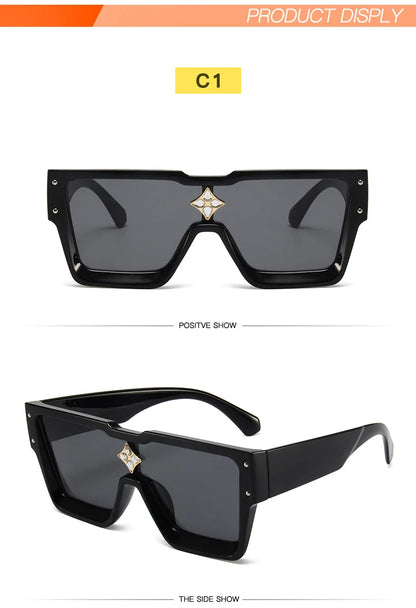 Lunettes de soleil Cyclone de luxe élégantes pour hommes et femmes, lunettes de soleil carrées de styliste pour la conduite d'aviation, nuances de mode UV400