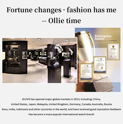 OLEVS – montre à Quartz pour femmes, élégante, mode, marque de luxe, originale, étanche, acier inoxydable, Date lumineuse
