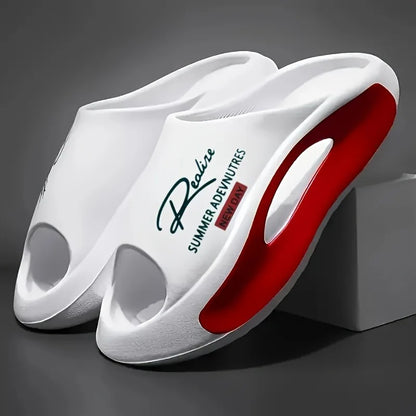 2025 Men's Casual Sports Outerwear Fashion Summer Soft Bottom Cool Drag Anti slip Indoor and Outdoor Durable Trendy Slippers