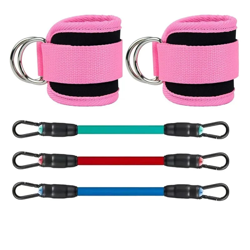 Sangles de cheville bandes de résistance ensemble Fitness entraînement équipement d'exercice cheville poids Yoga élastique Fitness bande pour salle de sport homme femme