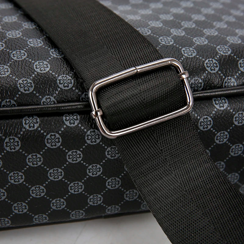 Sacs à bandoulière d'affaires légers et décontractés pour hommes, sacoche en cuir PU, sacs à bandoulière confortables à large sangle de styliste