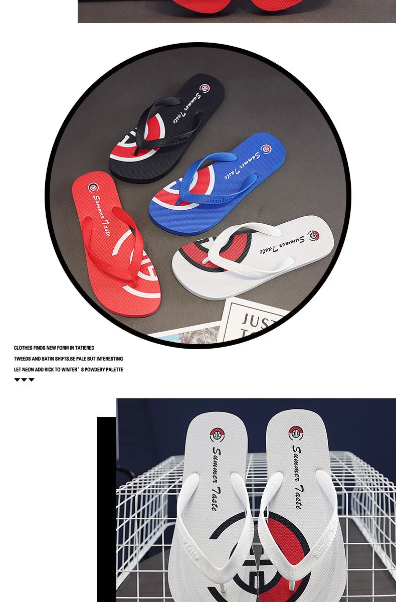 Nouveaux tongs antidérapantes pour hommes, sandales de plage tendance pour couples, motifs uniques, diapositives d'été unisexes durables pour l'extérieur, pour vêtements décontractés