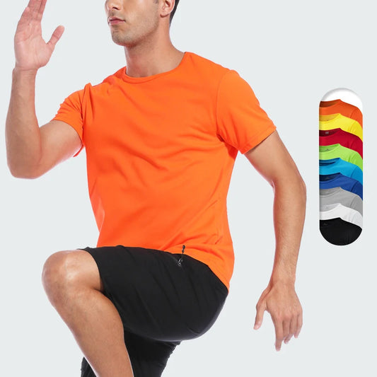 Hommes femmes séchage rapide à manches courtes Sport T-Shirt maillots de gymnastique Fitness chemise formateur course T-Shirt adolescent vêtements de Sport respirants