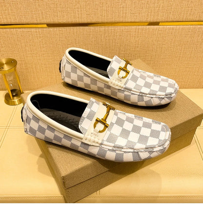 Nouveaux mocassins en cuir véritable hommes Design mocassin mode sans lacet doux plat chaussures décontractées pour hommes chaussures pour homme chaussures de bateau faites à la main