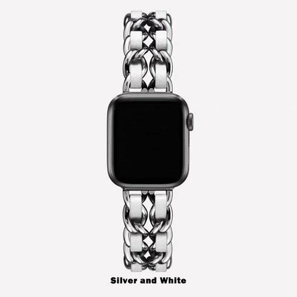 Bracelet en métal pour femmes, pour Apple Watch Band 10 9 8 Ultra 46mm 42mm 49mm 7 SE 6 5 41mm 45mm 44/40mm, Bracelet en acier doré pour dames