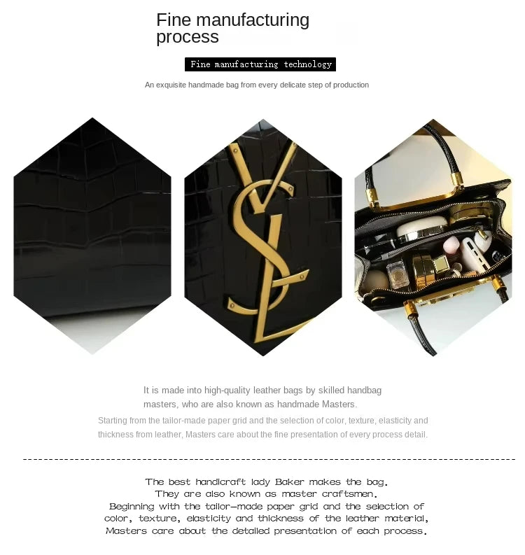 Sac à main de luxe léger de haute qualité, fourre-tout à la mode pour femmes, imprimé crocodile, sac à bandoulière simple, nouvelle collection automne et hiver 2024