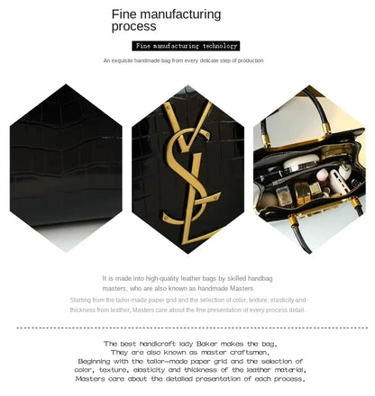 Sac à main de luxe léger de haute qualité, fourre-tout à la mode pour femmes, imprimé crocodile, sac à bandoulière simple, nouvelle collection automne et hiver 2024