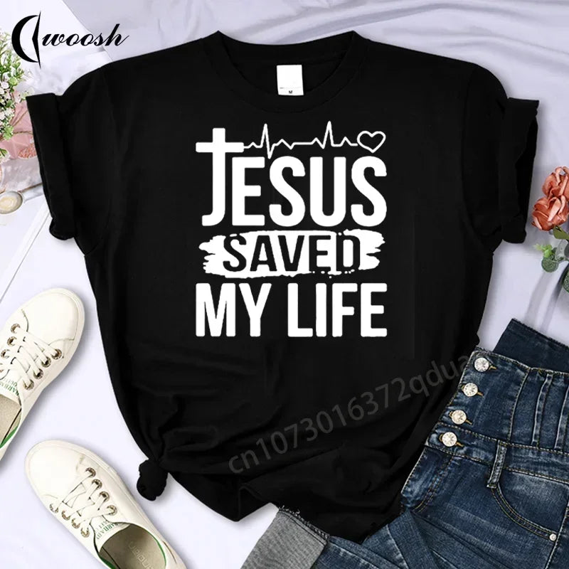 Foi t-shirt jésus t-shirts hauts chemise chrétienne femmes mode t-shirt surdimensionné unisexe été t-shirt col rond manches courtes vêtements