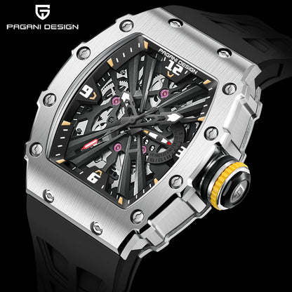 PAGANI UCO-Montre à Quartz pour Homme, Modules Movt VH65, Cadran Seton, 2024 m, Étanche, dehors, Rectangle, Verre Saphir, Nouveau, 100