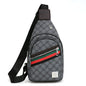 Sac messager multifonction pour hommes, sacs de poitrine en tissu à bandoulière, sac à main décontracté avec trou pour écouteurs