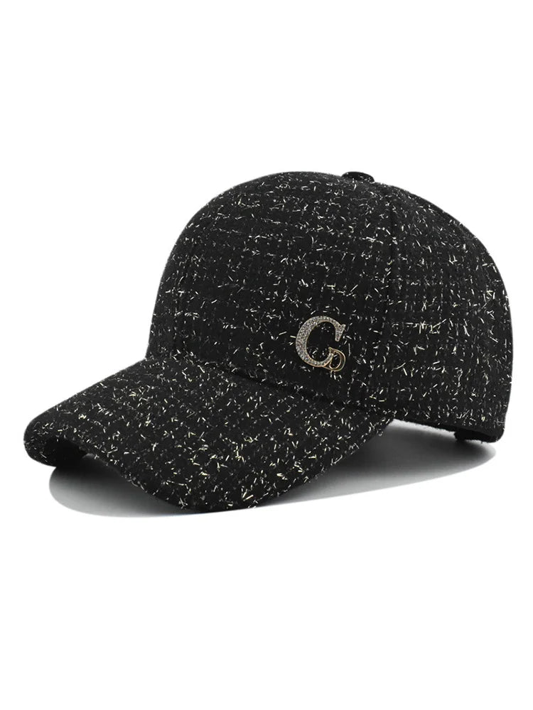 Casquette de Baseball avec Patch M en métal, chapeau noir élégant pour homme et femme, chapeau de soleil léger et réglable pour femmes