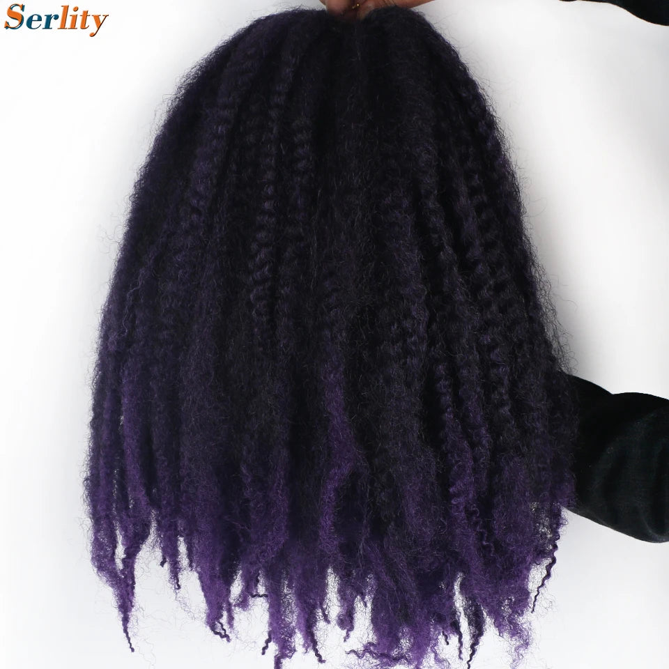 Marley Twist cheveux tressés pré - étirés pack de 1 - 6 ombre boucles africaines crochet cheveux tressés pour faux locs Jumbo Marley Twist cheveux