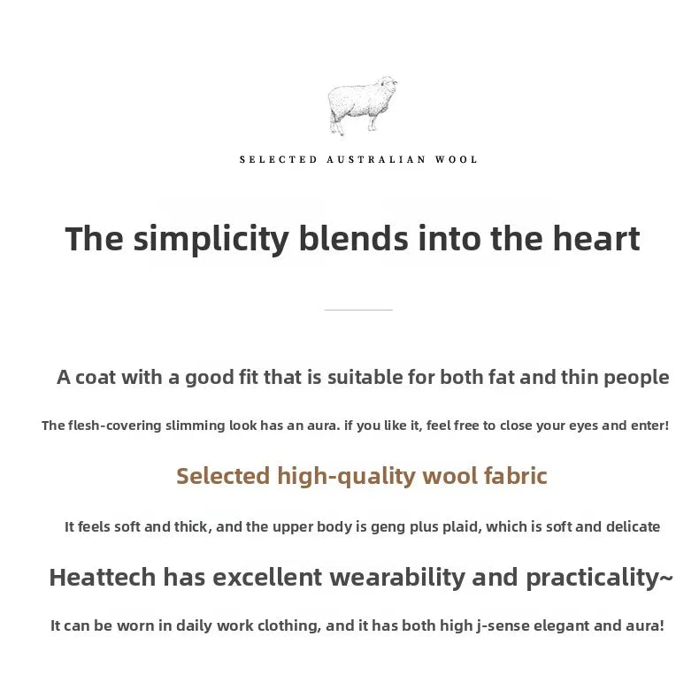 Manteau en laine Double face pour femme, épais, mi-long, col de costume, coupe ample, couleur Pure, polyvalent, nouveau Style automne hiver