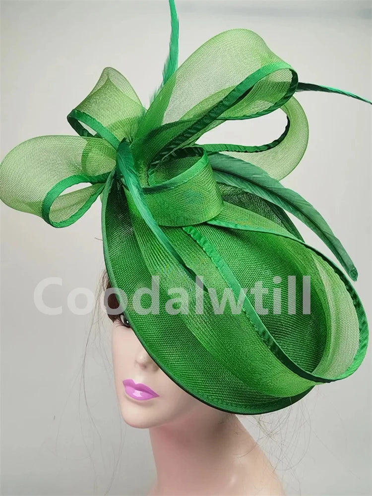 Fascinateur de cheveux verts pour femme, casquette de pilulier, événement formel, pièce de sauna Derby, élégant, mariage, Gatineau, inery, mode chapeau