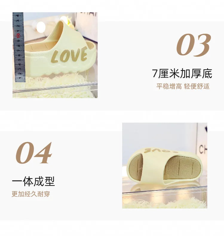 Feerldi nouveau 2025 blanc rose nœud papillon pantoufles femme haute plate-forme EVA diapositives sandales de créateur sabots de plage femmes ascenseur chaussure